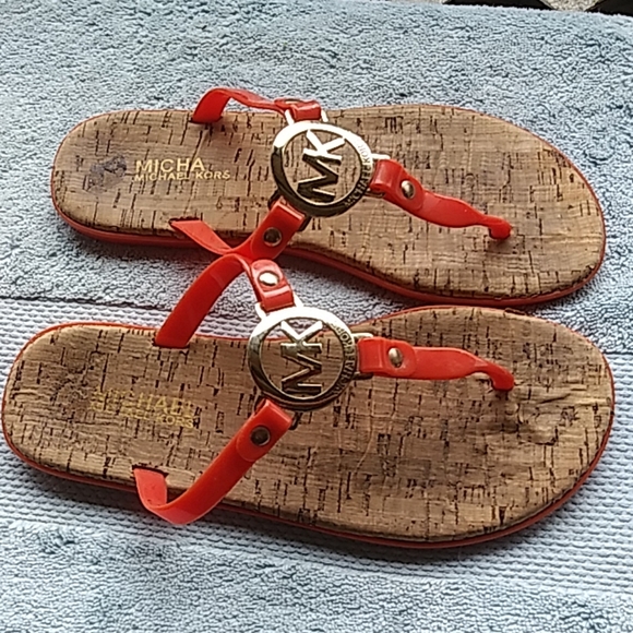 Michael Kors Shoes - Mk cork plastic orange